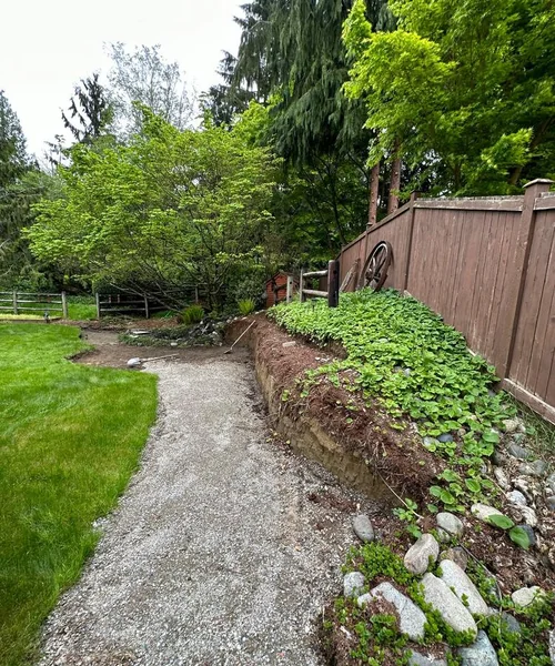 Installation of natural Grass, Retaining wall construction & Fire Pit in Lake Stevens 
